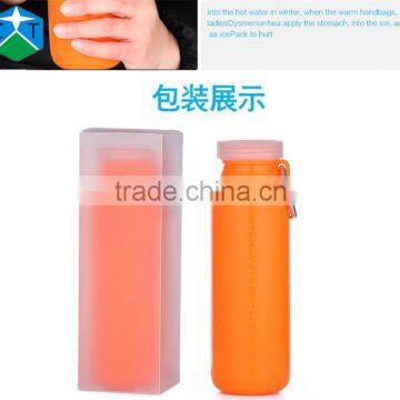 Outdoor Collapsible Sport Bottle Packed Leakproof Cover Creative Silicone Water Bottle photo-5