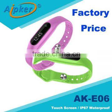 2015 pedometer touch screen sport health bracelet