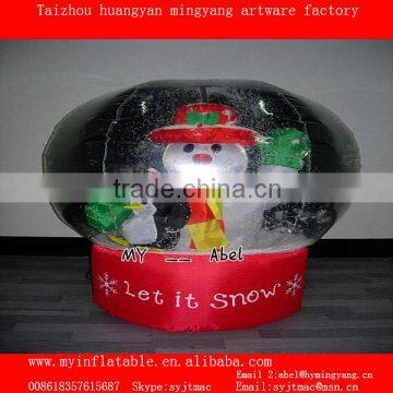 MY inflatable snowing globe