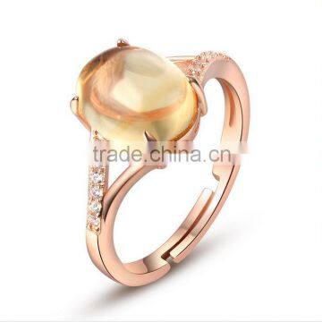 HDS13 nature real citrine beautiful moroccan wedding rings