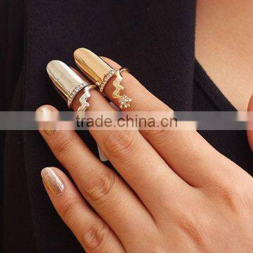 Fashion women gold nail ring fingernail