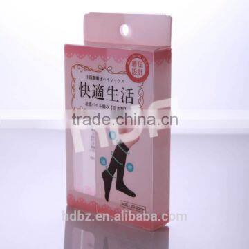 Recyclable Clear Pvc Socks Packaging Box With Customized Logo