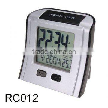 Desk top Radio Controlled Alarm Clock with Temperature (RC012)