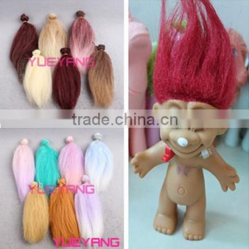 Heat resistant 15cm Troll doll hair extension