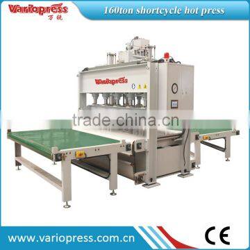 PLC Short cylcle laminating hot press for door /Automatic loading unloading hot press machine