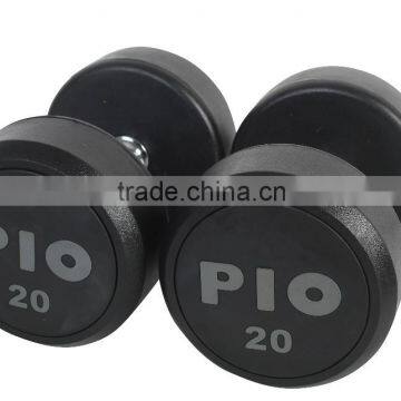 Round Fixed Rubber Dumbbell With Colorful Logo