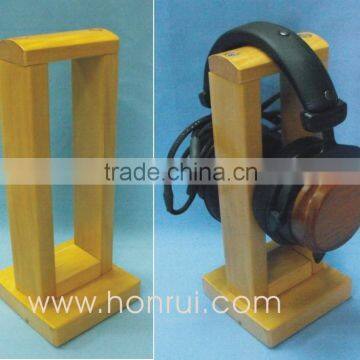 wooden headset display