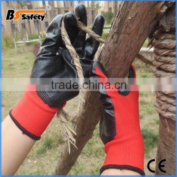 BSSAFETY 13G Black Nitrile Hand Gloves for Construction Work photo-3