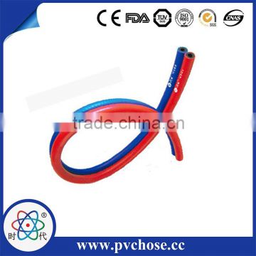 EN Standard Flexible red and blue oxygen and acetylene gas twin line welding rubber hose