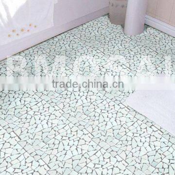 Polished irregular shape marble mosaic, natural floor decoration tile