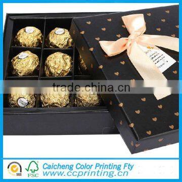 Eco-friendly factory sell paper chocolate packaging box