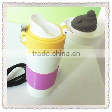 Wholesale car electric mug, vehicle heating travel cup warmer,car heating mug