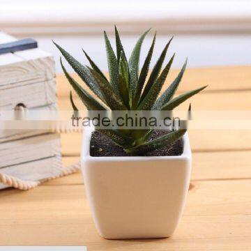 mini artificial barbados aloe with pot