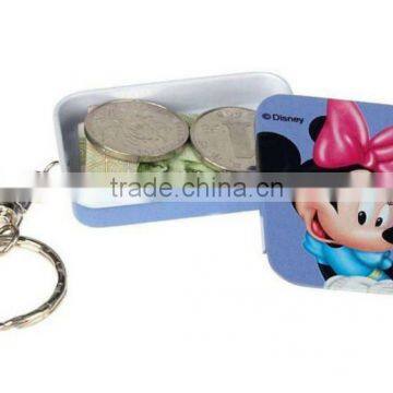 beatiful with ring tin holder key chain