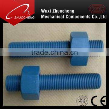 heavy tensile A193 B7 ptfe stud bolts with nuts