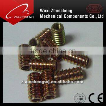 Steel Yellow Zinc Plated Wood Insert nuts