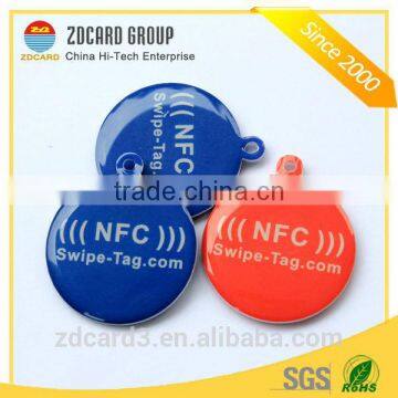 Customized rfid contactless colorful e-payment keyfob tag