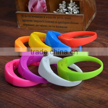 Custom logo printed silicon bracelet light up LED Wristband