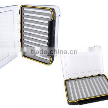 Soft clear lid plastic waterpfoof fly box