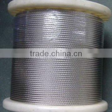 galvanized/ungalvanized steel wire rope 6x24+7fc