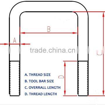 Stainless Steel Zinc Plated U Bolt P1963 for GLENCOE Farm Equipment photo-2