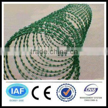 wholesale Powder Coated CE&ISO certificated Razor barbed wire (pro manufacturer)