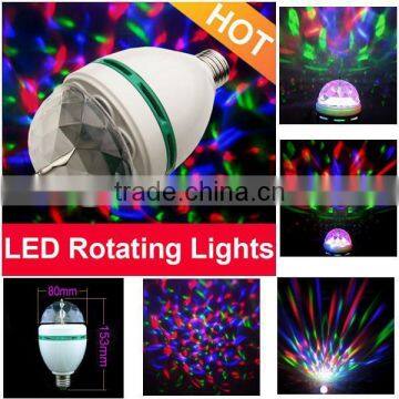 E27 RGB Crystal Ball Stage Lights Led Rotating Lamp For Party Disco DJ Bar