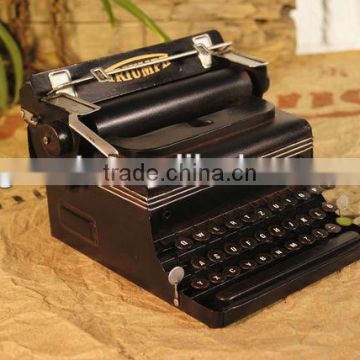 Antique iron typewriter model crafts with paint