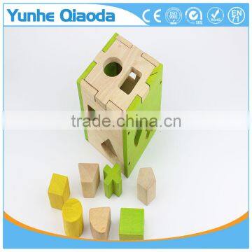 Colorful Cube For Shape Sorter Cognitive And Matching Wooden Toys