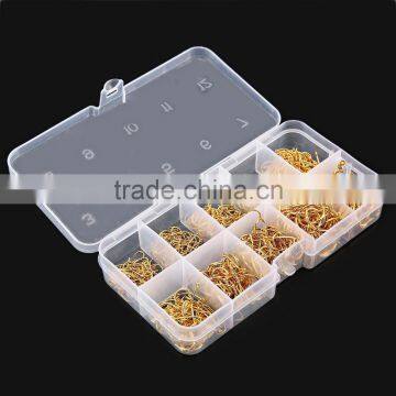 LEO 600pcs Eyelet Barb Metal Angling Hook Fishing Tackle Fishhooks Barbed Hook With Fishing Tackle Boxes Sharp Kit photo-3