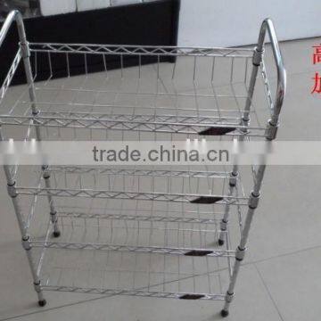 Wire Storage Shelf and 3 Tiers Shoes Standing Organizer photo-2