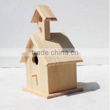Cheap Unfinished Wooden Bird House Wholesale Wood Bird Nest Cages photo-4