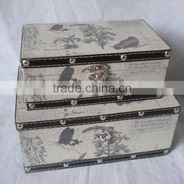 Eiffel Tower Design Set 2 Linen Printing Storage Box photo-4