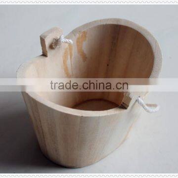 2015 High Quality Hot Sell Decorative Handmade Unfinished Wooden Barrel With Handle photo-3