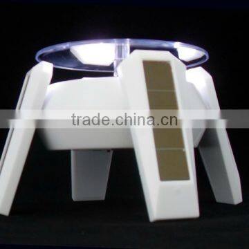 Solar Powered Rotary Display Stand 4 LED Light Rotating Solar Display Turntable For Sale photo-2
