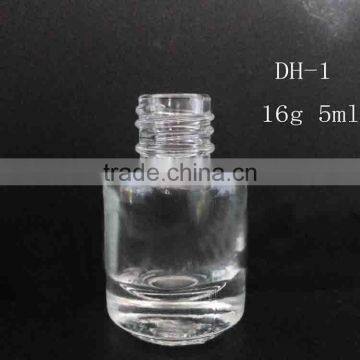 5ML clear roud glass nail polish bottle for sale