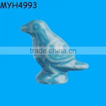 Designed bird shaped ceramic door knob