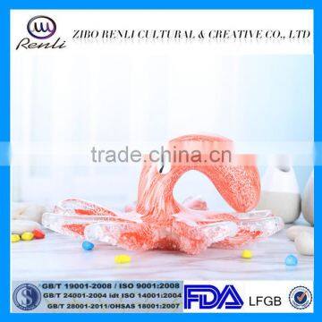 Vivid Colored Glass Octopus Handicraft for Household Decoration or Gifts