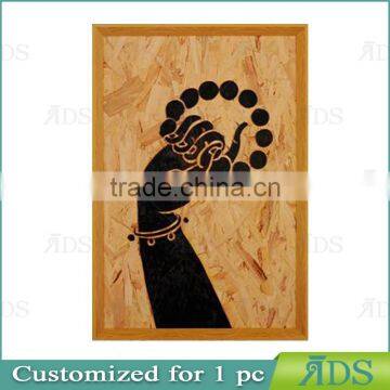 Framed Handmade Veneer Buddha Decorative Wall Art photo-3