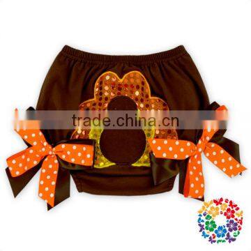 Chinese Manufacturer Baby Girls Holiday Gift Turkey Bloomers Diaper Cover Thanksgiving bloomers