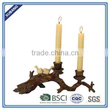 Chinese Poly Resin Wholesale Twin Bird Candle Holder photo-3