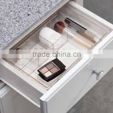 Clarity Plastic Expandable Makeup Cosmetic Drawer Organizer