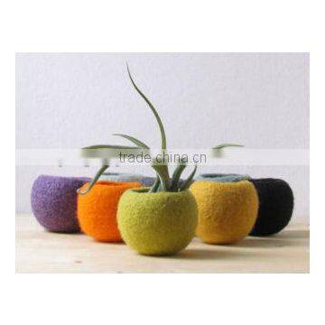 2017 china hot sale high quality handmade promotional new product handmade home decoration felt decorative pot flower