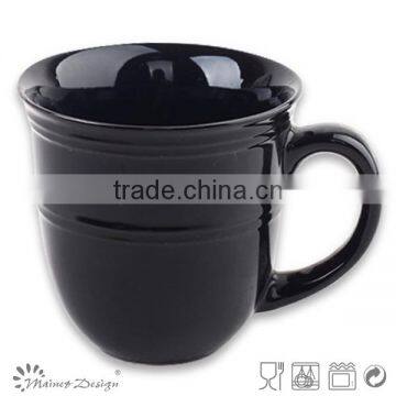 Colorful Glaze Embossed Yellow High Quality Stoneware Mugs photo-2