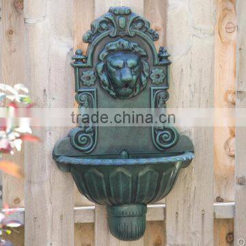 Western Palace Style Marble Stone Lion Head Statue Wall Fountain photo-4