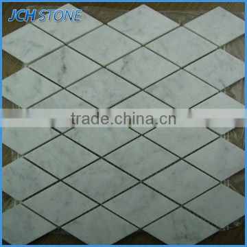 Special rhombus white nature marble tiles mosaic