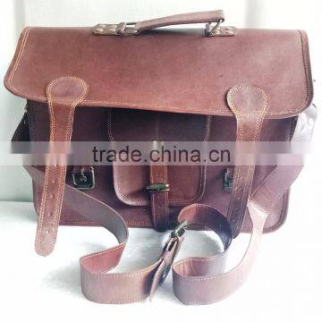 High Quality Stylish Handmade Vintage Leather Briefcase photo-3