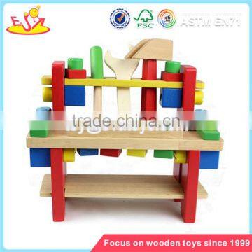 wholesale colorful disassembly tool sets toy for kids high quality wooden tool sets toy W03D024