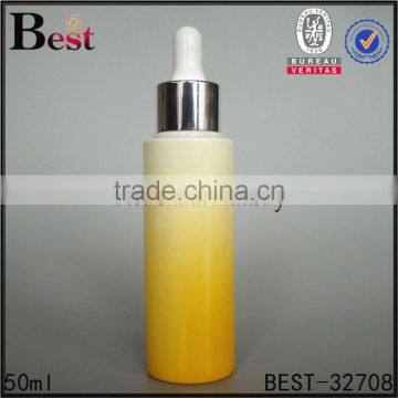 Gradual Yellow 50ml Glass Dropper Bottle With pp White Dropper for Cosmetic Lotion Essential Oil Perfume China Suppliers photo-4