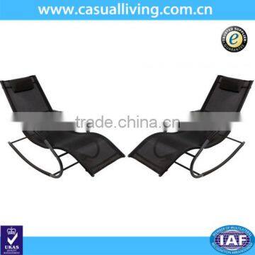 Outdoor patio beach pool Rocking Wave Sun Lounger with Headrest